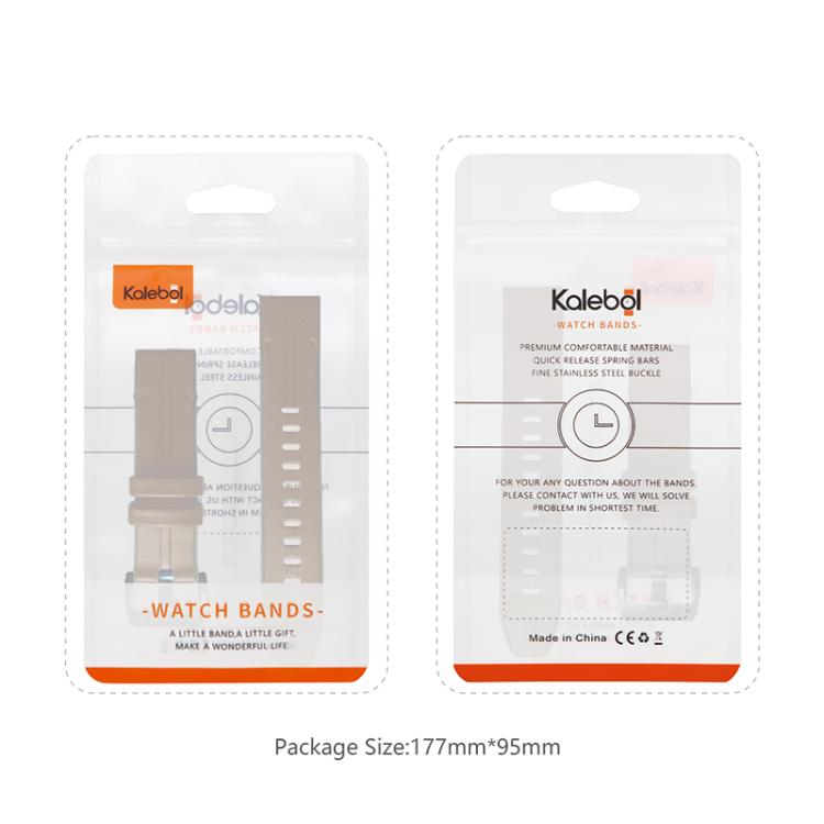 For Garmin QuickFit 22mm Kalebol Quick Release Silicone Leather Watch Band(Black) - free shipping - PMc TechLife - Order now!