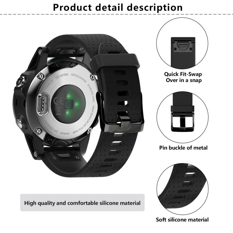 For Garmin QuickFit 20mm Kalebol Dot Texture Silicone Watch Band(Purple) - free shipping - PMc TechLife - Order now!