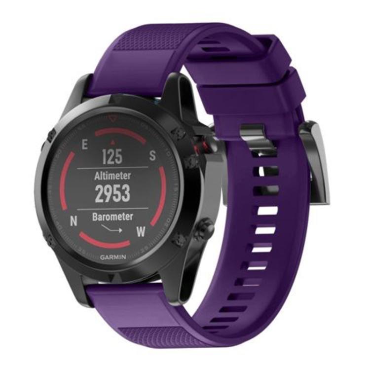 For Garmin QuickFit 22mm Kalebol Triangle Texture Silicone Watch Band(Purple) - free shipping - PMc TechLife - Order now!
