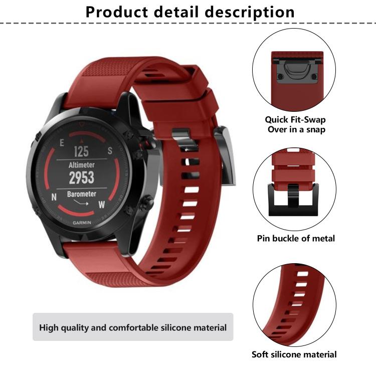For Garmin QuickFit 22mm Kalebol Triangle Texture Silicone Watch Band(Yellow) - free shipping - PMc TechLife - Order now!