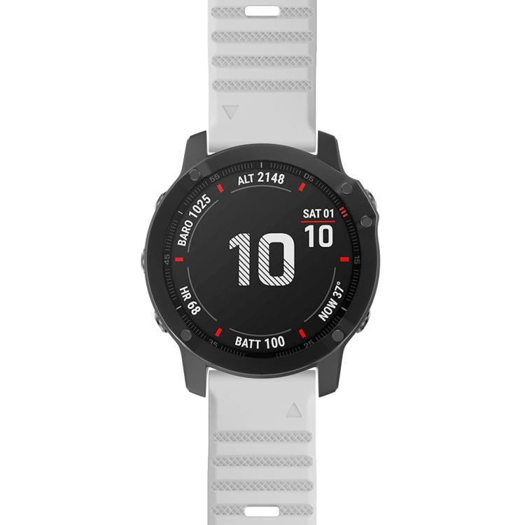 For Garmin QuickFit 26mm Kalebol Concave Texture Silicone Watch Band(White) - free shipping - PMc TechLife - Order now!