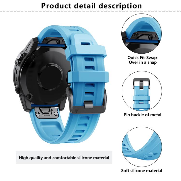 For Garmin QuickFit 20mm Kalebol Ladder Silicone Watch Band(White) - Watch Bands by Kalebol | Online Shopping South Africa | PMc TechLife | Buy Now Pay Later Mobicred