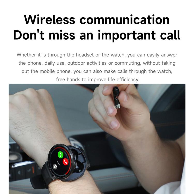 D11 1.46 inch 2 in 1 Bluetooth Earphone Smart Watch, Support Bluetooth Call / NFC / Heart Rate(Green) - free shipping - PMC TechLife - Order now!