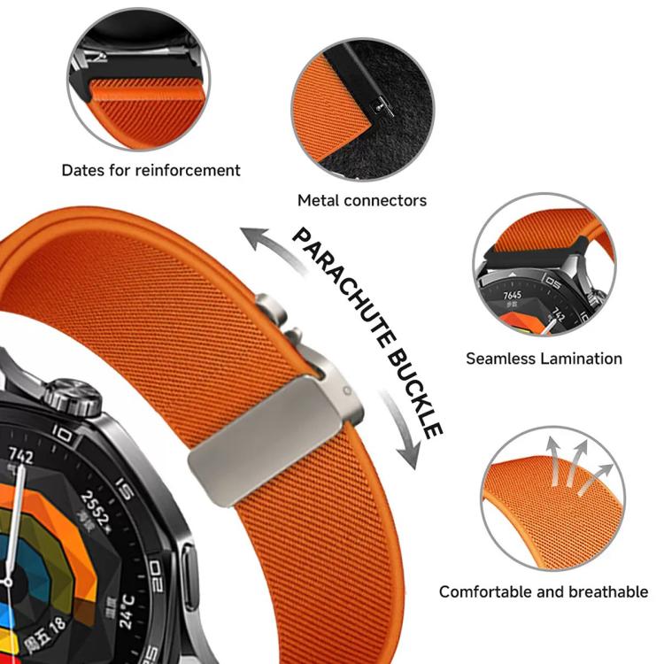 20mm Parachute Buckle Elastic Nylon Watch Band(Black) - free shipping - PMc TechLife - Order now!