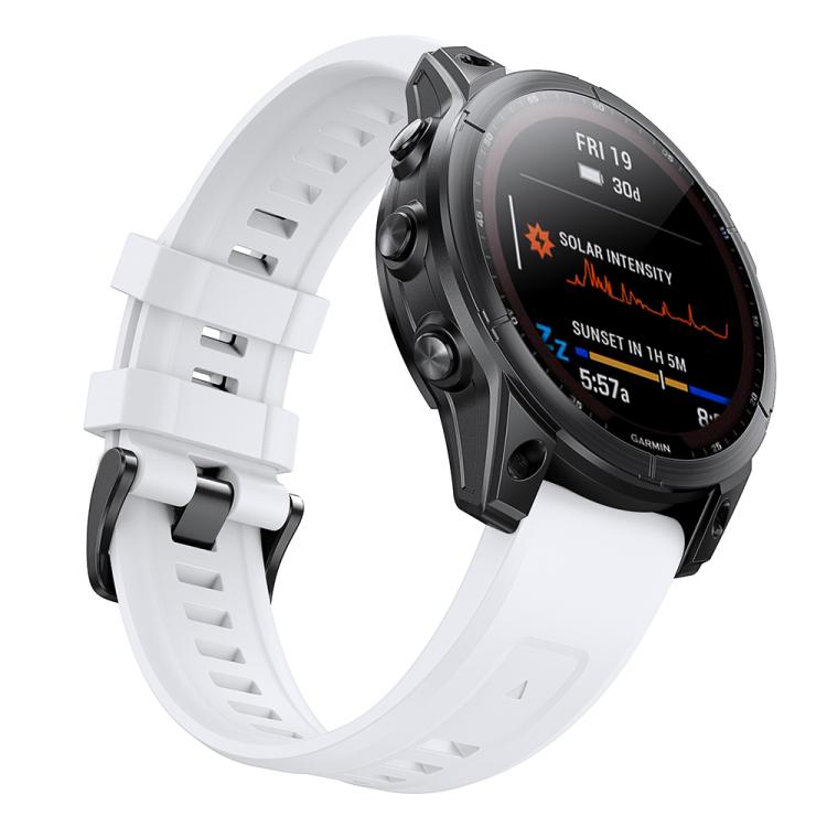 For Garmin QuickFit 22mm Kalebol Ladder Silicone Watch Band(White) - Watch Bands by Kalebol | Online Shopping South Africa | PMc TechLife | Buy Now Pay Later Mobicred