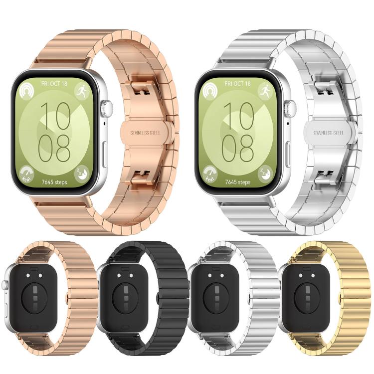 For Huawei Watch Fit3 Kalebol Solid Stainless Steel Strap(Rose Gold) - free shipping - PMC TechLife - Order now!