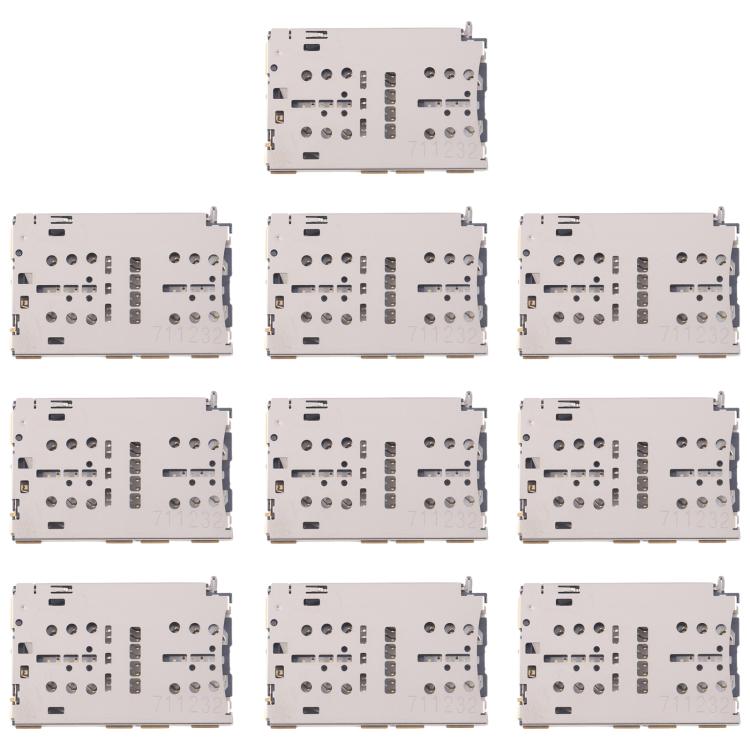 For Huawei P10 Plus 10pcs Original SIM + Micro SD Card Reader - Card Socket by PMc TechLife | Online Shopping South Africa | PMc TechLife | Buy Now Pay Later Mobicred