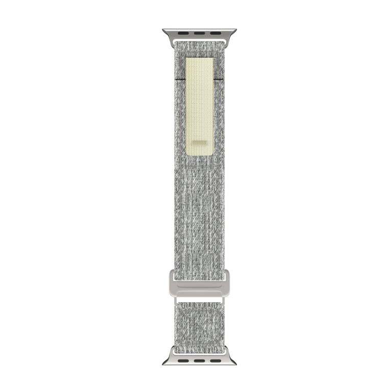 For Apple Watch 42mm / 41mm / 40mm / 38mm Kalebol Canvas Pattern Nylon Loop Strap(Light Grey) - Watch Bands by Kalebol | Online Shopping South Africa | PMC TechLife | Buy Now Pay Later Mobicred