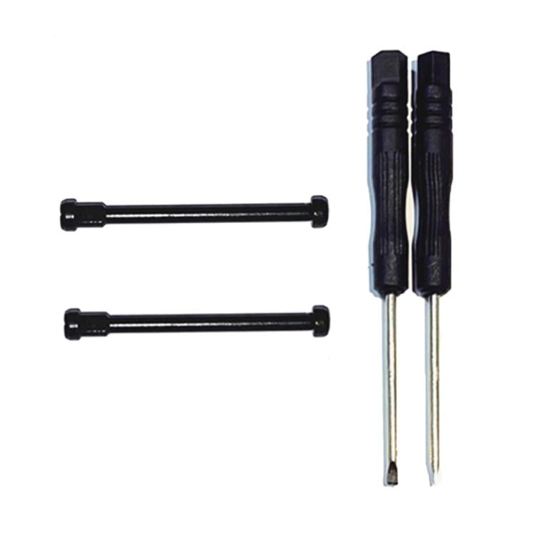 For Amazfit T-Rex 2 2pcs/Pair Flathead Watch Band Replacement Lug Rod with Screwdriver(Black) - For Amazfit by PMc TechLife | Online Shopping South Africa | PMc TechLife | Buy Now Pay Later Mobicred