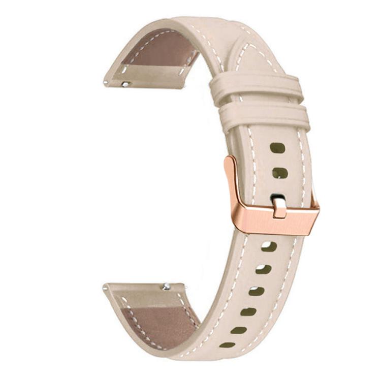 20mm Rose Gold Buckle Leather Watch Band(Apricot) - free shipping - PMC TechLife - Order now!