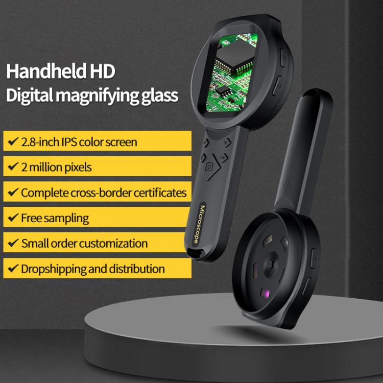 2.8 inch IPS Screen Industrial Handheld Digital Microscope(Black) - free shipping - PMc TechLife - Order now!