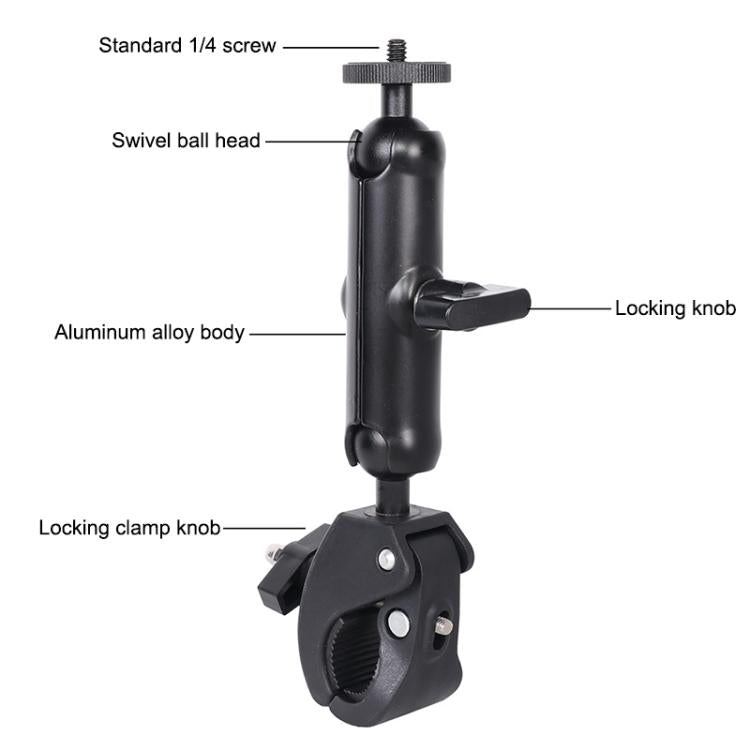 Universal Action Camera Bicycle Handlebar Clamp, Size:S 15.5cm(Black) - free shipping - PMC TechLife - Order now!