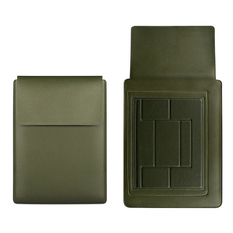 PU05 Sleeve Leather Case Carrying Bag for 13.3 inch Laptop(Green) - free shipping - PMC Jewellery - Order now!