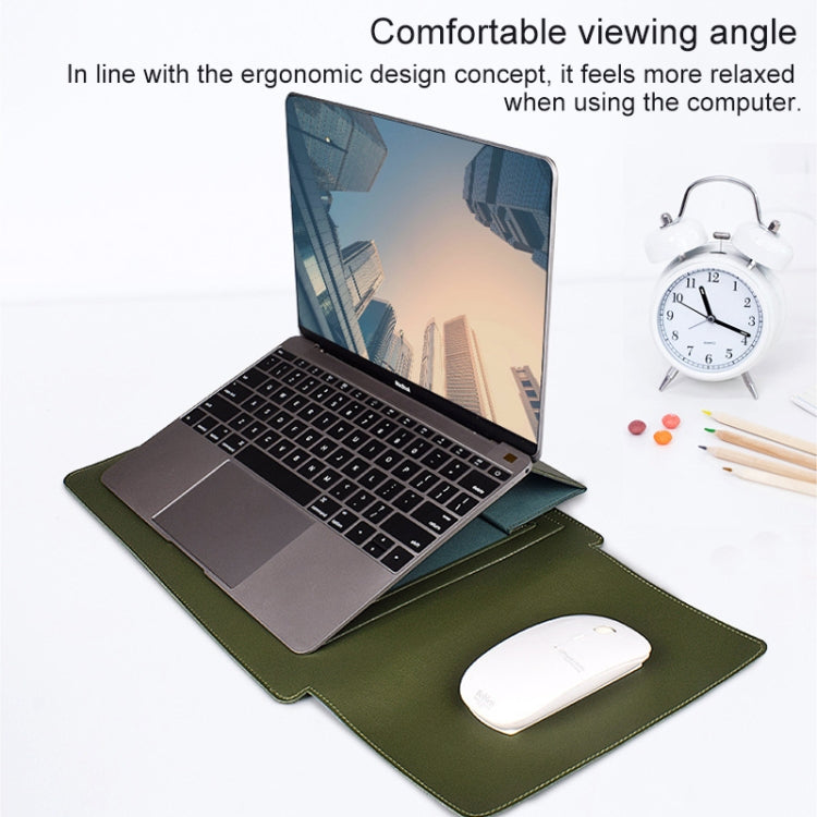 PU05 Sleeve Leather Case Carrying Bag for 15.4 inch Laptop(Green) - free shipping - PMC Jewellery - Order now!