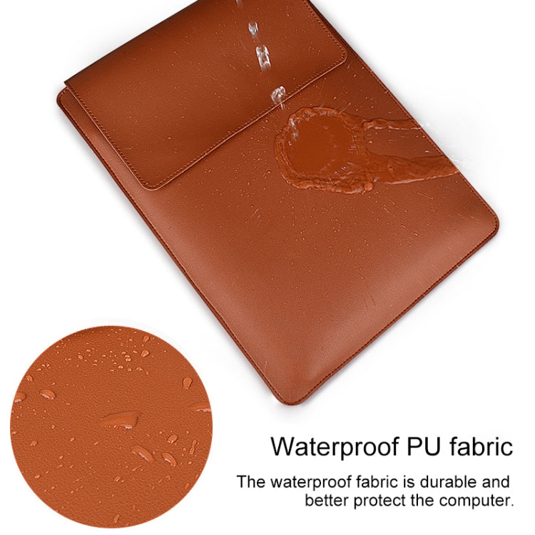 PU05 Sleeve Leather Case Carrying Bag with Small Storage Bag for 14.1 inch Laptop(Black) - 14.1 inch by PMC Jewellery | Online Shopping South Africa | PMC Jewellery | Buy Now Pay Later Mobicred