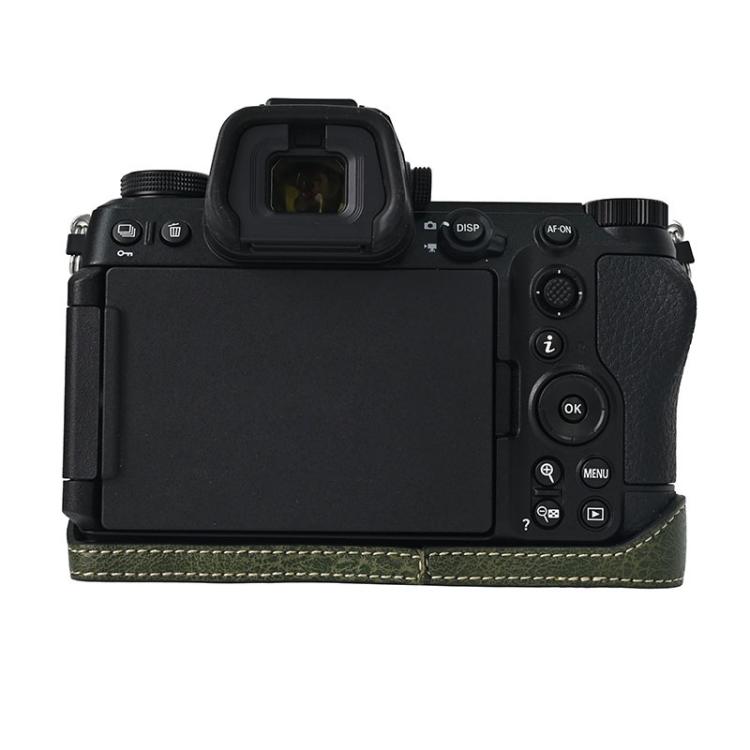 For Nikon Z6III Litchi Texture PU Leather Camera Half Case Base(Green) - free shipping - PMC TechLife - Order now!