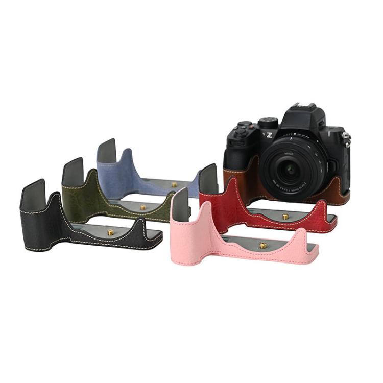 For Nikon Z50II Litchi Texture PU Leather Camera Half Case Base(Black) - free shipping - PMC TechLife - Order now!