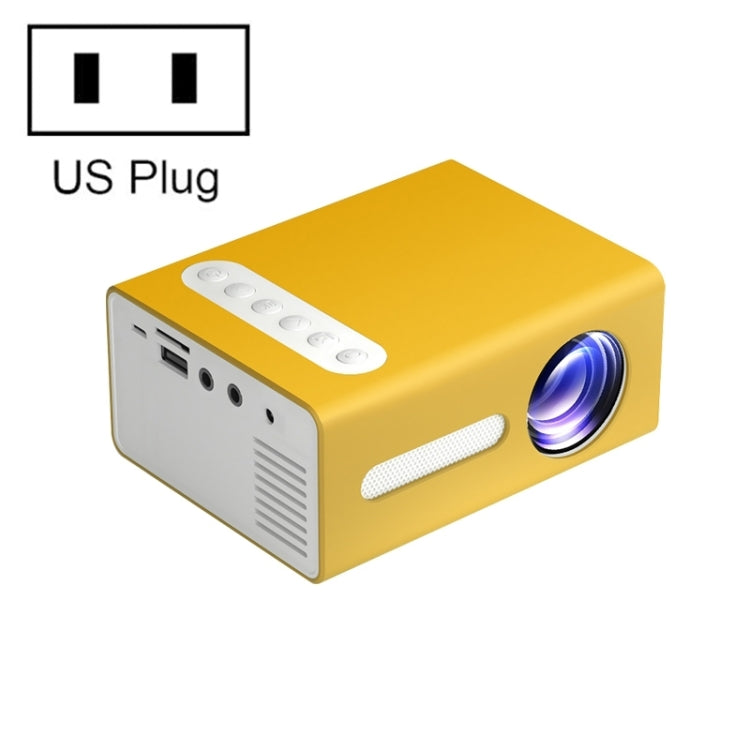 T300 25ANSI LED Portable Home Multimedia Game Projector, US Plug(Yellow) - LED Projector by PMC Jewellery | Online Shopping South Africa | PMC Jewellery | Buy Now Pay Later Mobicred