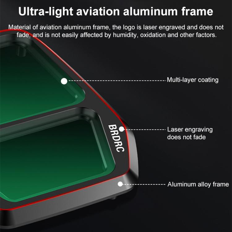 For DJI Air 3S BRDRC Camera Lens Filter, Filter:ND64 - free shipping - PMC TechLife - Order now!