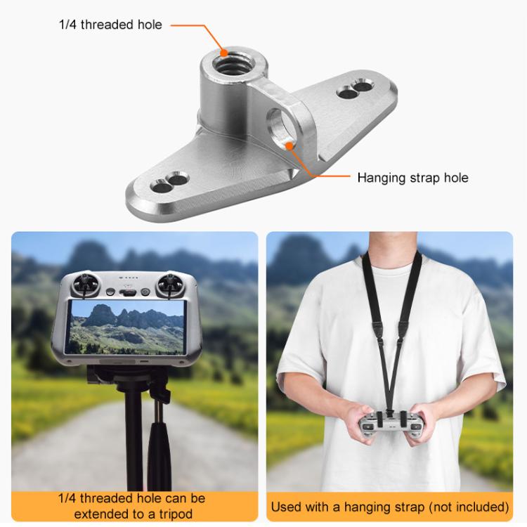 For DJI RC / RC 2 BRDRC Drone Remote Control Adapter Base Bicycle Holder(Black Silver) - free shipping - PMC TechLife - Order now!