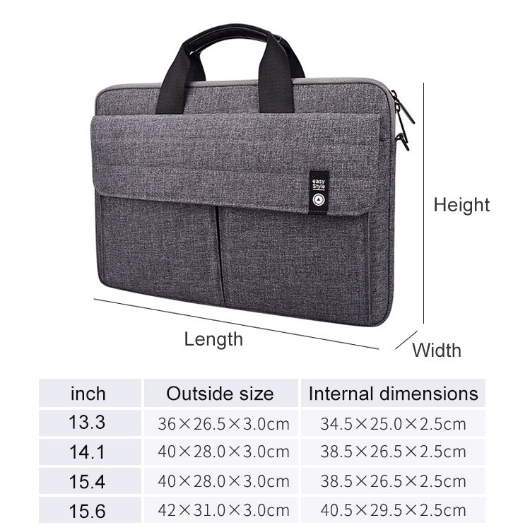 ST08 Handheld Briefcase Carrying Storage Bag with Shoulder Strap for 14.1 inch Laptop(Black) - 14.1 inch by PMC Jewellery | Online Shopping South Africa | PMC Jewellery | Buy Now Pay Later Mobicred