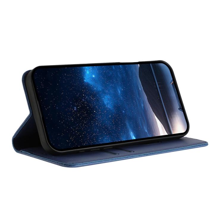 For iPhone 17 Strong Magnetic Frosted Flip Leather Phone Case(Royal Blue) - free shipping - PMc TechLife - Order now!