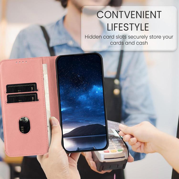 For iPhone 17 Strong Magnetic Frosted Flip Leather Phone Case(Pink) - free shipping - PMc TechLife - Order now!