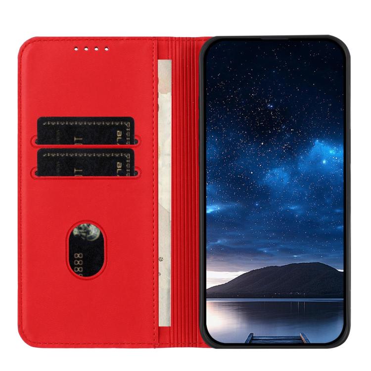 For iPhone 17 Pro Strong Magnetic Frosted Flip Leather Phone Case(Red) - free shipping - PMc TechLife - Order now!