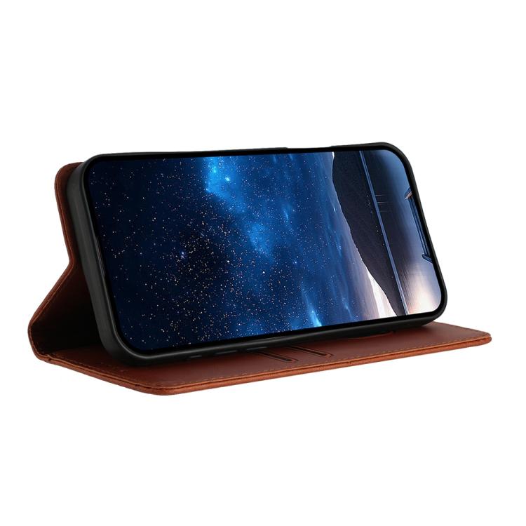 For iPhone 17 Pro Max Strong Magnetic Frosted Flip Leather Phone Case(Coffee Color) - free shipping - PMc TechLife - Order now!