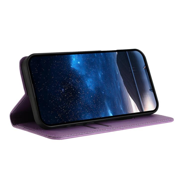 For iPhone 17 Pro Max Strong Magnetic Frosted Flip Leather Phone Case(Light Purple) - free shipping - PMc TechLife - Order now!