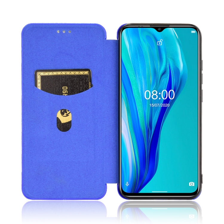 For Ulefone Note 9P Carbon Fiber Texture Horizontal Flip TPU + PC + PU Leather Case with Card Slot(Blue) - Ulefone Cases by PMC Jewellery | Online Shopping South Africa | PMC Jewellery | Buy Now Pay Later Mobicred