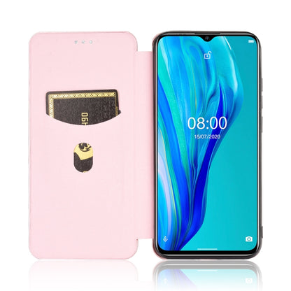 For Ulefone Note 9P Carbon Fiber Texture Horizontal Flip TPU + PC + PU Leather Case with Card Slot(Pink) - Ulefone Cases by PMC Jewellery | Online Shopping South Africa | PMC Jewellery | Buy Now Pay Later Mobicred