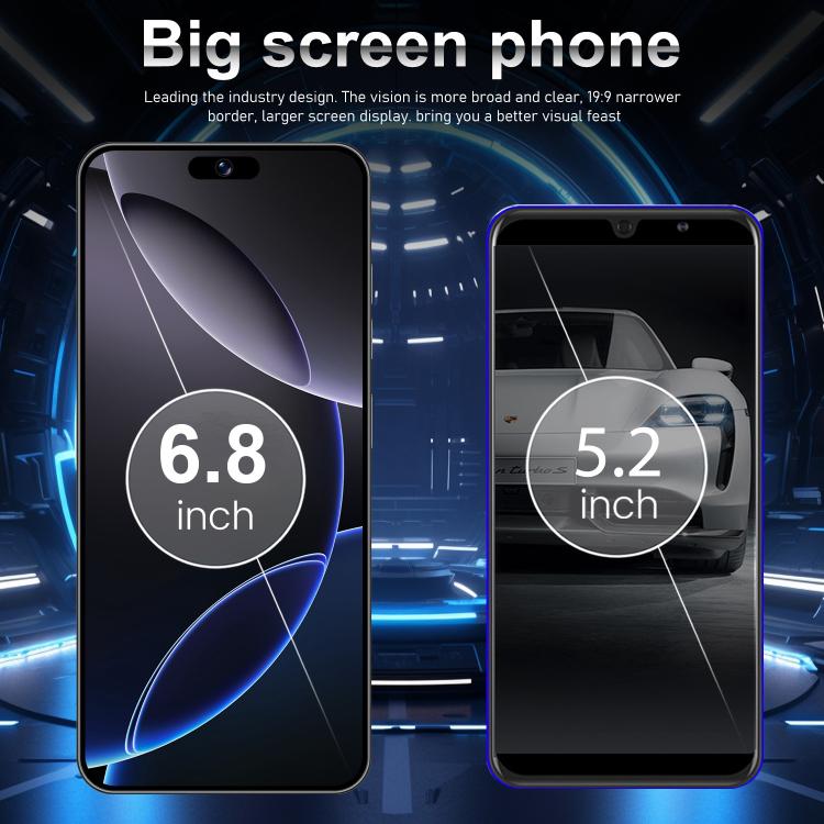 I16 Pro Max / VD1, 3GB+32GB, 6.8 inch Android 10 MTK6753 Octa Core, Network: 4G, Dual SIM, Plug:US Plug(White) - free shipping - PMc TechLife - Order now!