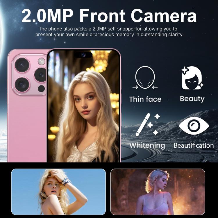 I16 Pro Max / VD1, 3GB+32GB, 6.8 inch Android 10 MTK6753 Octa Core, Network: 4G, Dual SIM, Plug:AU Plug(White) - free shipping - PMc TechLife - Order now!