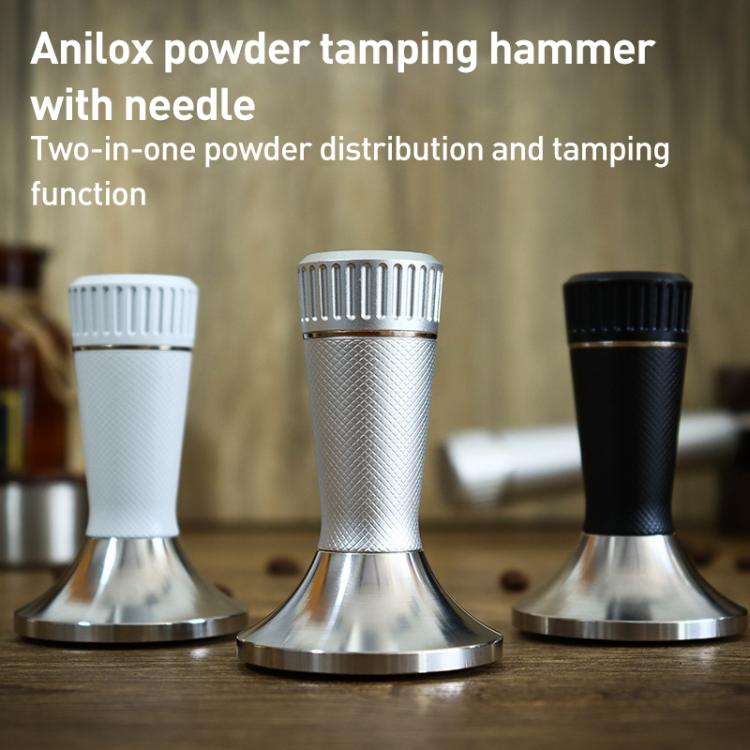 58.3mm Mesh Texture with Needle Coffee Powder Pressing Hammer Stainless Steel Cloth Powder(Black) - free shipping - PMC TechLife - Order now!