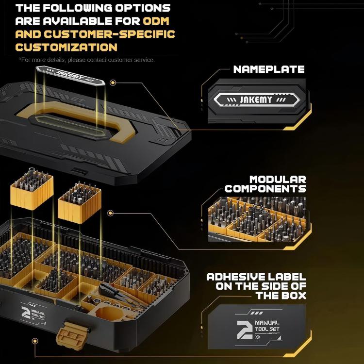 Jakemy JM-8198 135 in 1 Modular Manual Tool Box - free shipping - PMC TechLife - Order now!