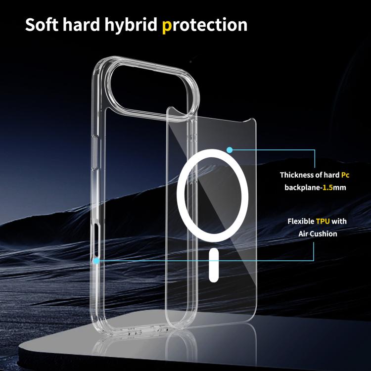 For iPhone 17 Air Scratchproof PC Hybrid TPU Magsafe Phone Case(Transparent) - free shipping - PMc TechLife - Order now!