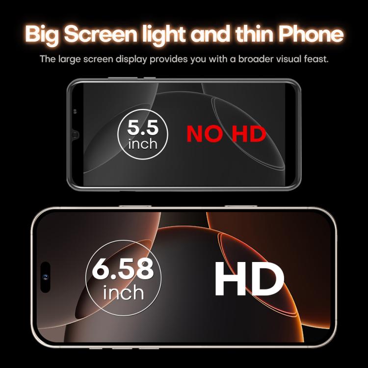 I16 Pro Max / PDQ6, 4GB+64GB, 6.58 inch Android 10 MTK6739 Quad Core, Network: 4G, Dual SIM, Plug:UK Plug(Black) - free shipping - PMc TechLife - Order now!