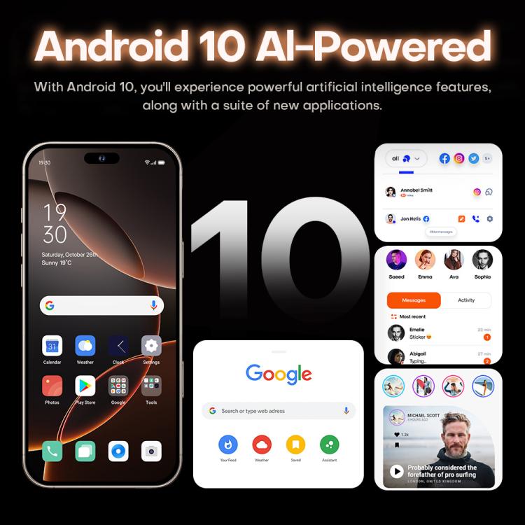 I16 Pro Max / PDQ6, 4GB+64GB, 6.58 inch Android 10 MTK6739 Quad Core, Network: 4G, Dual SIM, Plug:EU Plug(Black) - free shipping - PMc TechLife - Order now!
