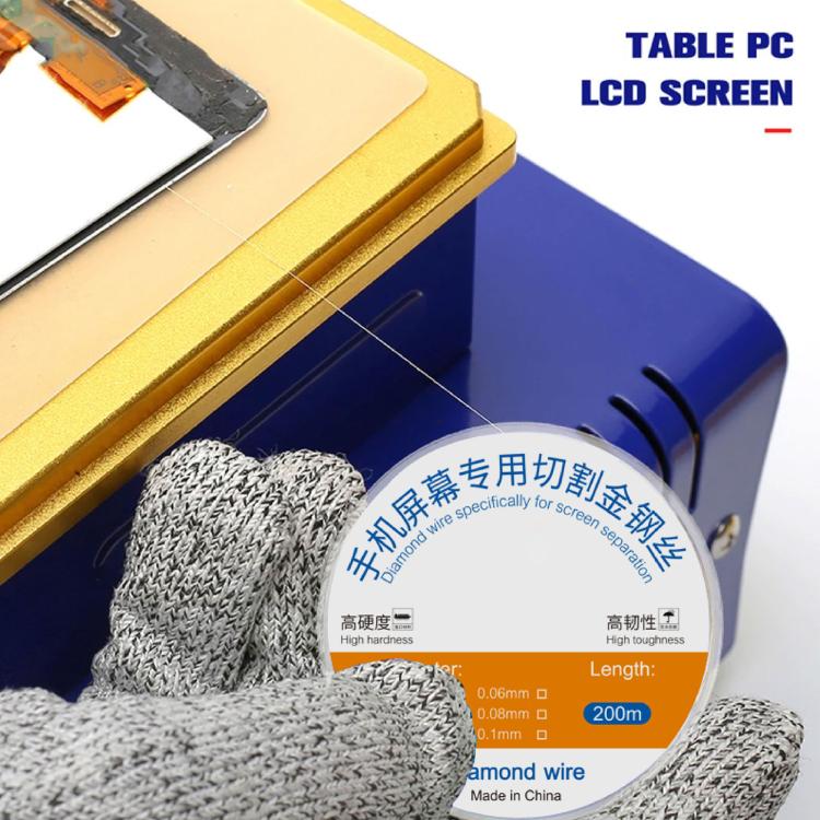200m Screen Separation Specifically Diamond Cutting Wire, Diameter:0.08mm - free shipping - PMC TechLife - Order now!