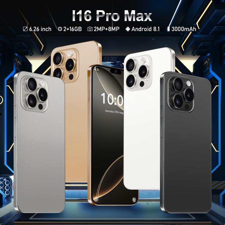 I16 Pro Max / ZPT93, 2GB+16GB, 6.26 inch Android 8.1 MTK6737 Quad Core, Network: 4G, Dual SIM, Plug:EU Plug(Black) - free shipping - PMc TechLife - Order now!