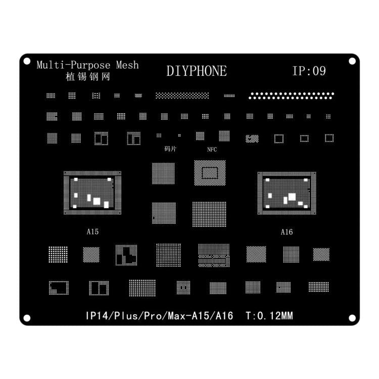 Precision laser-cut Accurate Positioning Anti-shift BGA Reballing Stencil, Model:For iPhone 14-14 Pro Max - free shipping - PMC TechLife - Order now!