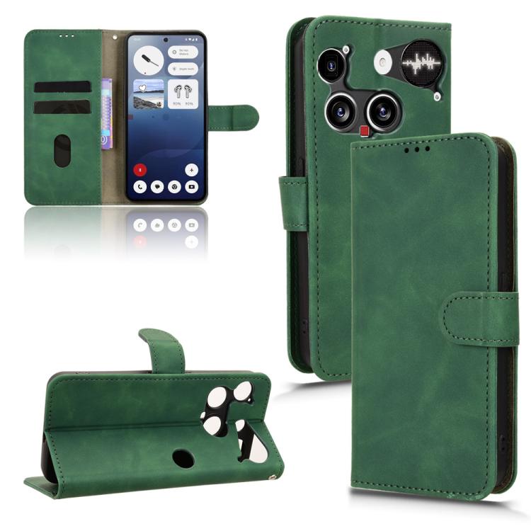 For Nothing Phone 3 Skin Feel Magnetic Flip Leather Phone Case(Green) - free shipping - PMC TechLife - Order now!