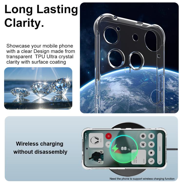 For Nothing Phone 3 imak Shockproof Airbag TPU Phone Case(Transparent) - free shipping - PMC TechLife - Order now!