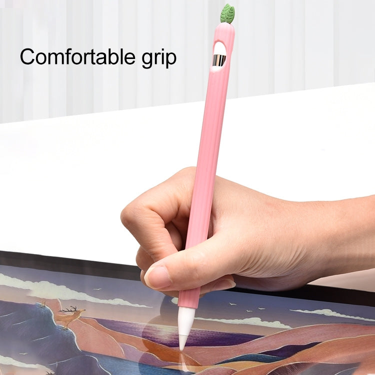 For Apple Pencil 2 Contrasting Color Mint Leaf Silicone Non-slip Protective Cover(Purple) - Pencil Accessories by PMC Jewellery | Online Shopping South Africa | PMC Jewellery | Buy Now Pay Later Mobicred