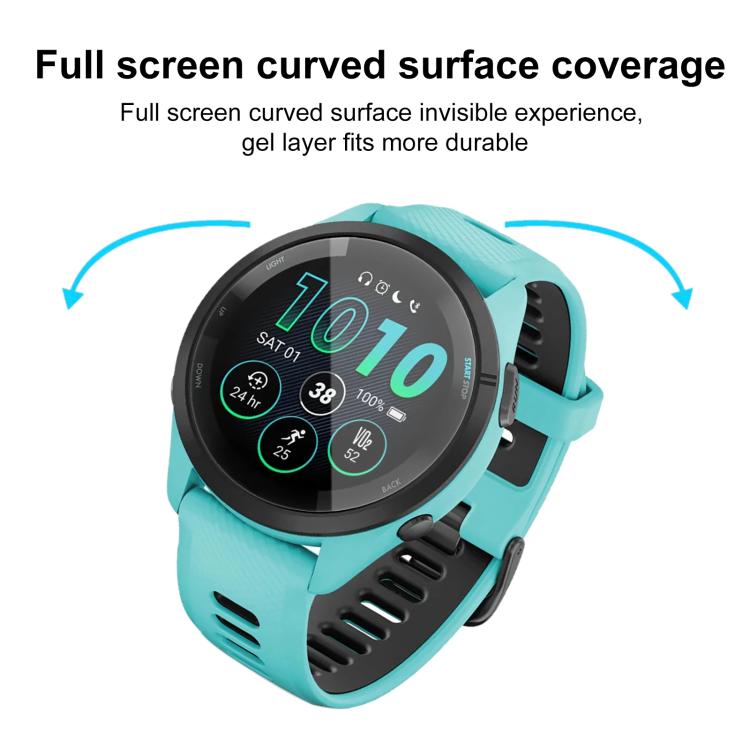 For Garmin Forerunner 265 44mm 2pcs xDfind Curved 3D Composite Material Soft Film Screen Protector - free shipping - PMC TechLife - Order now!