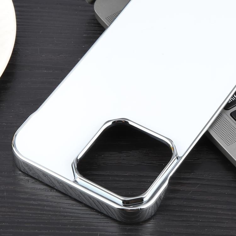 For iPhone 16e Electroplating Frameless Frosted Anti-Glare PC MagSafe Phone Case(Silver White) - free shipping - PMC TechLife - Order now!