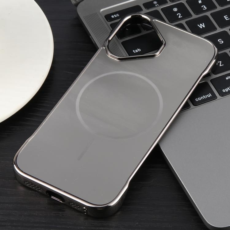 For iPhone 17 Electroplating Frameless Frosted Anti-Glare PC MagSafe Phone Case(Titanium Gray) - free shipping - PMC TechLife - Order now!