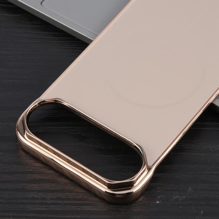 For iPhone 17 Air Electroplating Frameless Frosted Anti-Glare PC MagSafe Phone Case(Desert Gold) - free shipping - PMC TechLife - Order now!