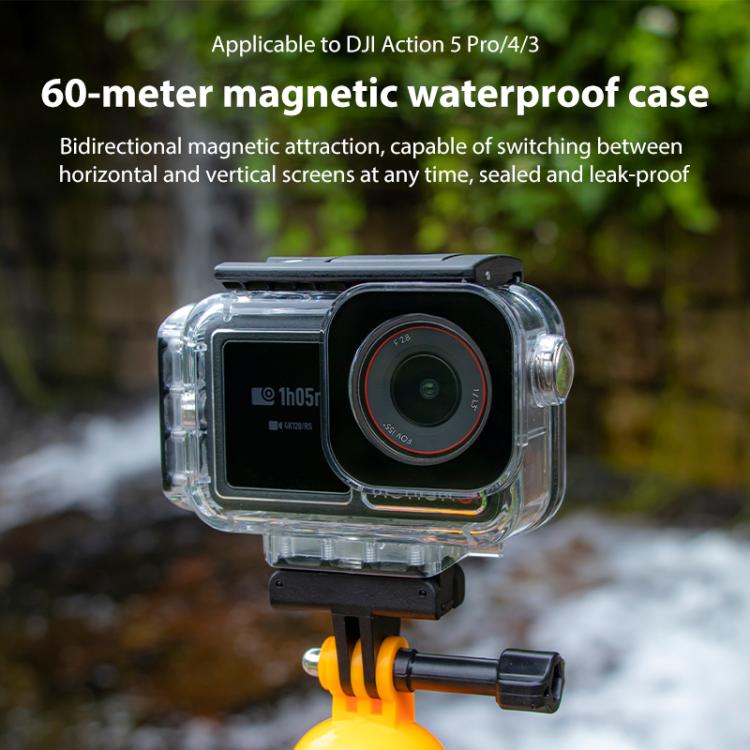 For DJI Osmo Action 5 Pro Magnetic 60m Waterproof Case Diving Waterproof Case - free shipping - PMC TechLife - Order now!